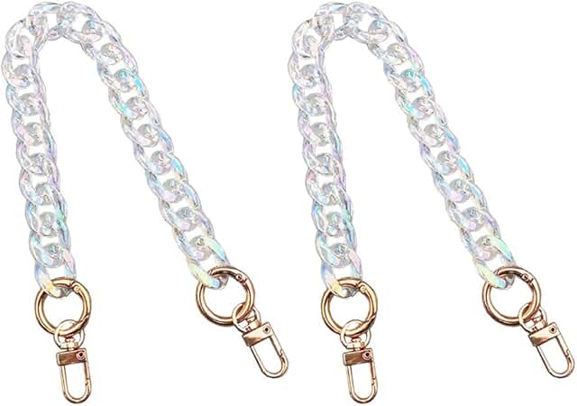 Two-piece acrylic phone strap charms and handle
