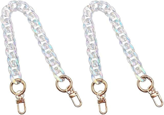 Two-piece acrylic phone strap charms and handle