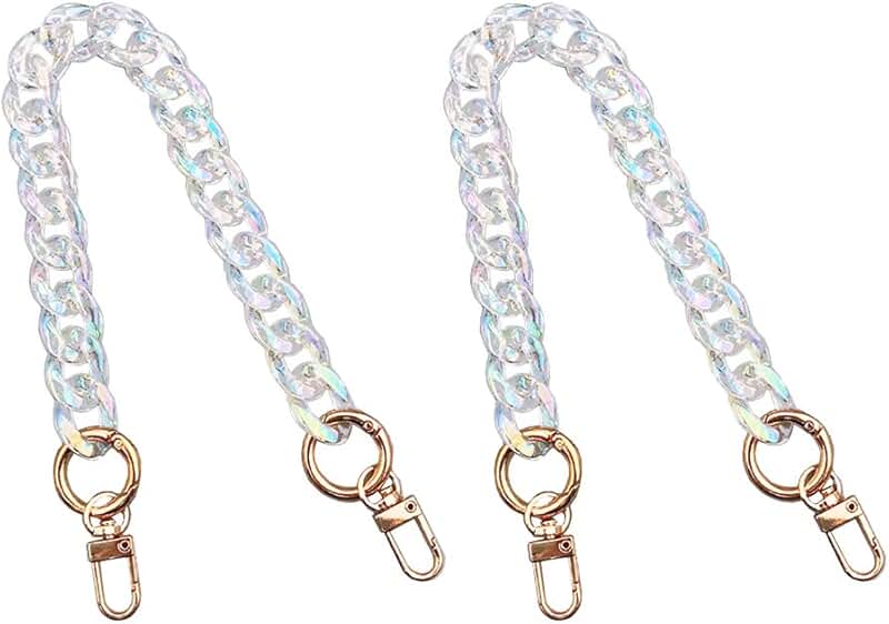 Two-piece acrylic phone strap charms and handle