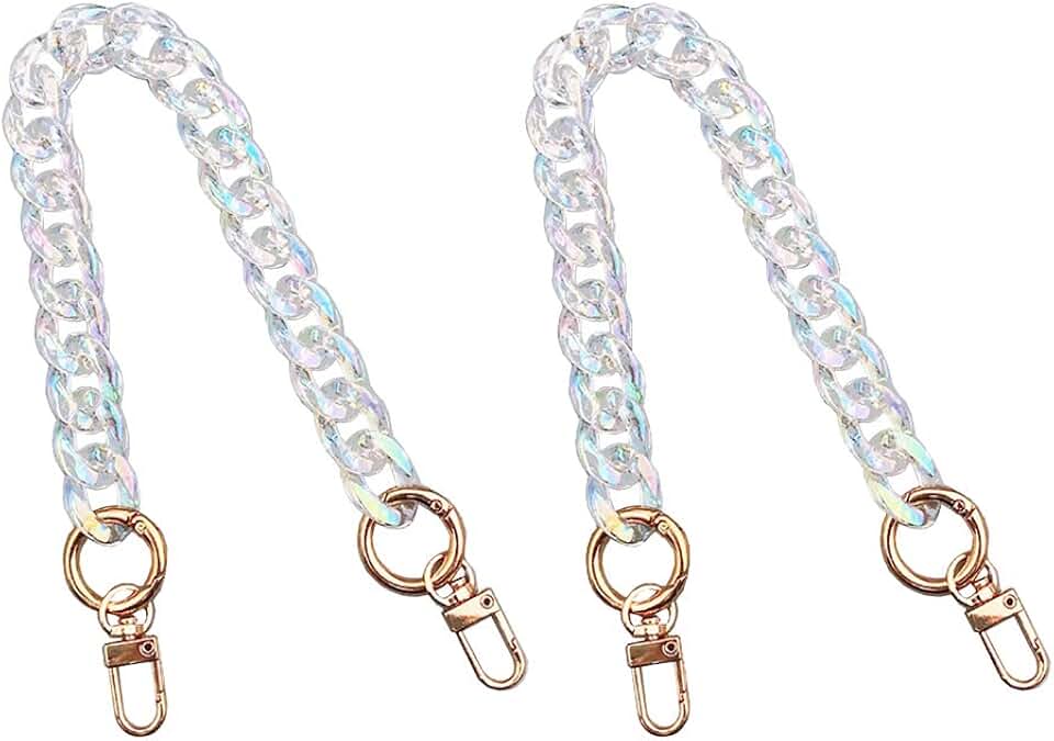 Two-piece acrylic phone strap charms and handle