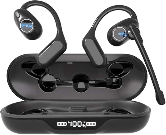Wireless Bluetooth Open Ear Headphones with Microphone