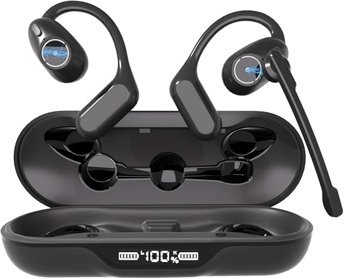 Wireless Bluetooth Open Ear Headphones with Microphone