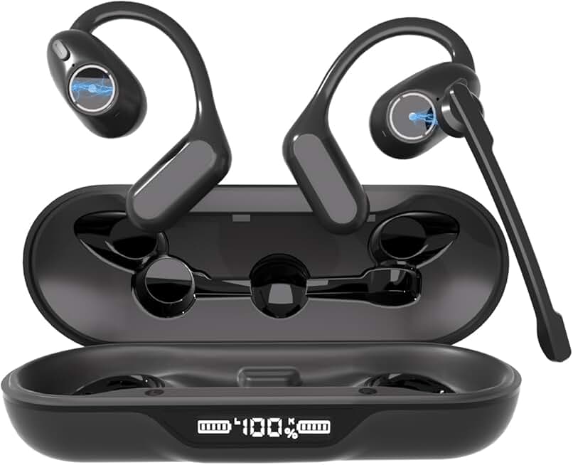 Wireless Bluetooth Open Ear Headphones with Microphone