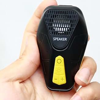 Portable waterproof wearable Bluetooth speaker with built-in microphone and lighting