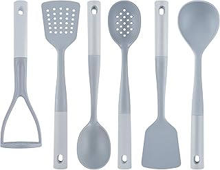 Six-Piece High-Heat Silicone and Nylon Utensil Set