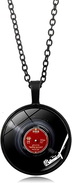 Unique Music Record Pendant Necklace for Men and Women