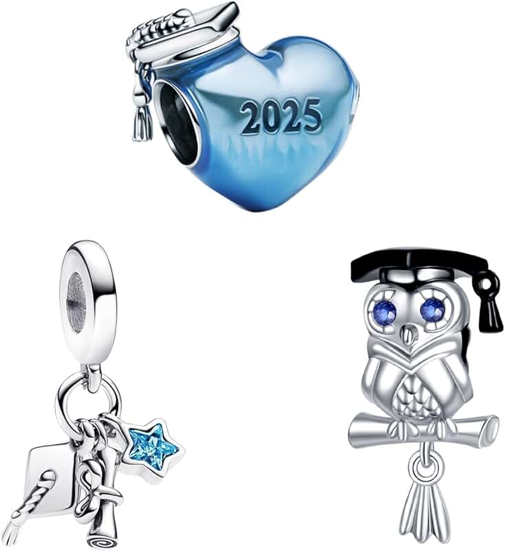 2025 Graduation Sterling Silver Charms for Jewelry