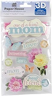 3D Mom Cardstock Stickers, 3-Pack