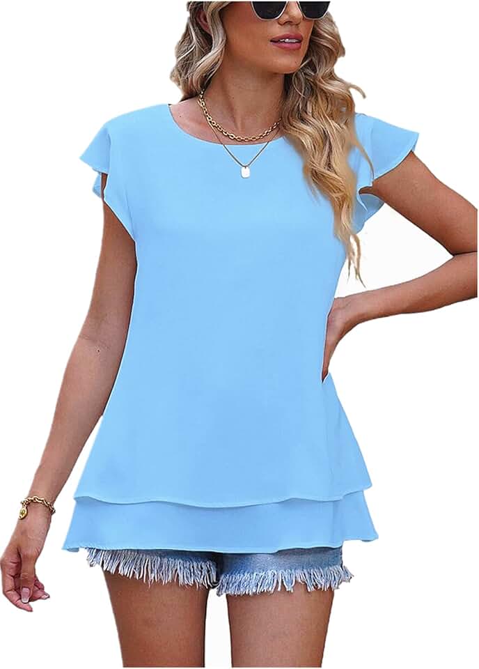 Women’s Double Layer Business Casual Blouse