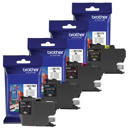 LC3017 High Yield Ink Cartridge Set of Black, Cyan, Magenta, Yellow in Retail Packing