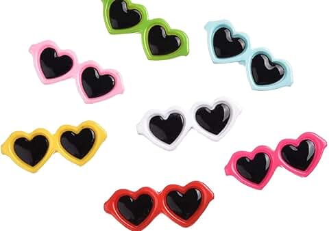 30 Heart-Shaped Miniature Flat Back Glass Cabochons