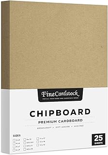 Medium Weight Brown Kraft Chipboard Sheets, 8.5" x 14"