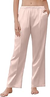 Women's Silk Satin Pajama Pants with Pockets