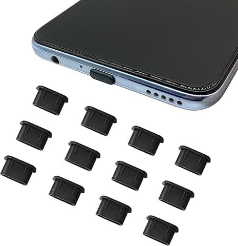 12 Pack USB Type-C Dust Cap Covers for Smartphones and Tablets
