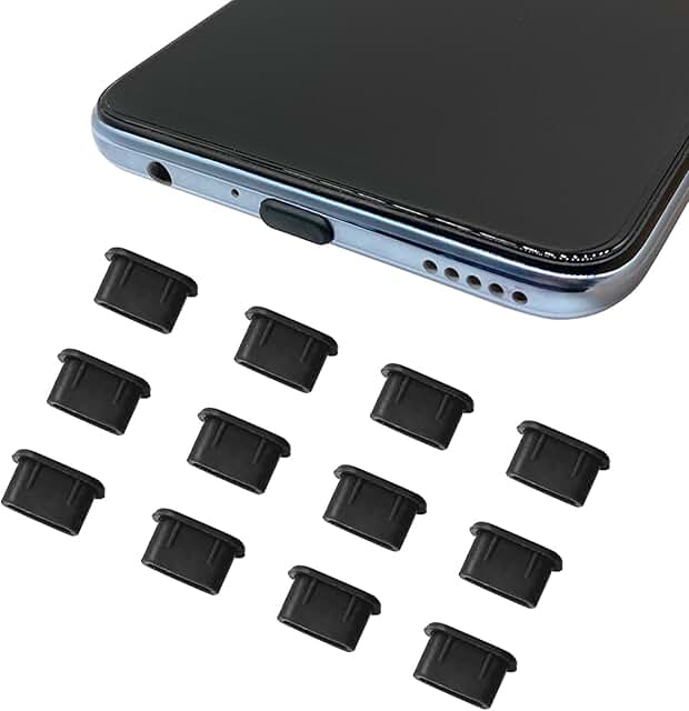 12 Pack USB Type-C Dust Cap Covers for Smartphones and Tablets