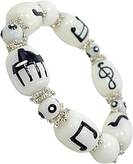 Music Note Glass Beaded Bracelet for Teachers