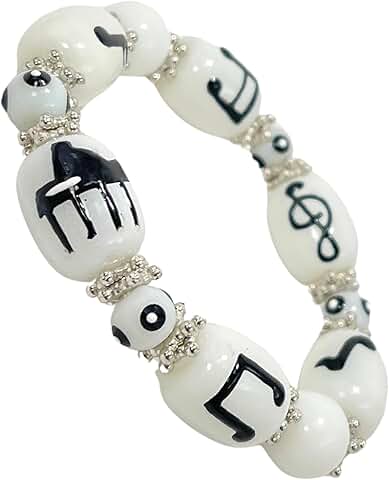 Music Note Glass Beaded Bracelet for Teachers