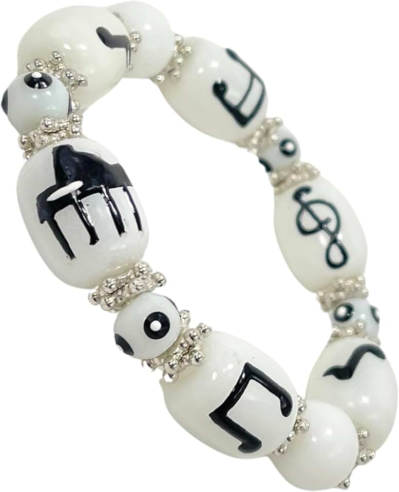 Music Note Glass Beaded Bracelet for Teachers