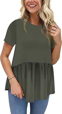 Women's Short Sleeve Floral Summer Top