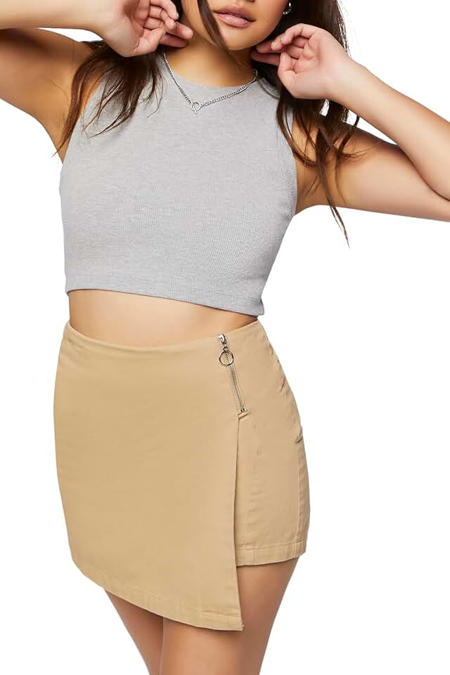 Women's High-Rise Chambray Skort