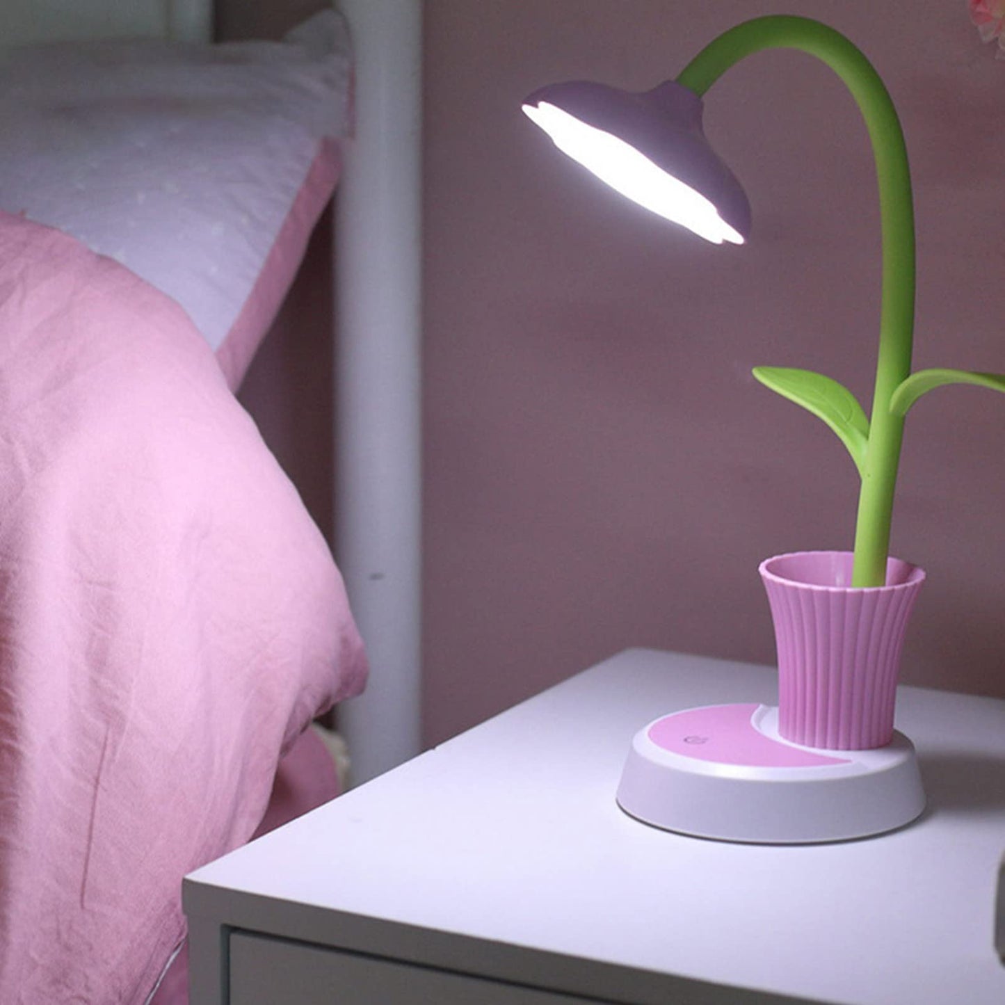 08N626 Table Lamp Pen Holder Two-in-One Eye Protection Study Lamp Mini USB Rechargeable Study Folding Reading Lamp Children'