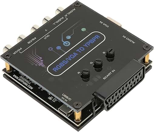 RGBS VGA SCART to YPBPR component converter with stereo input