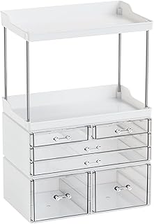 Bathroom and vanity storage organizer with drawers