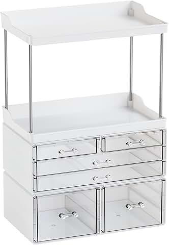 Bathroom and vanity storage organizer with drawers