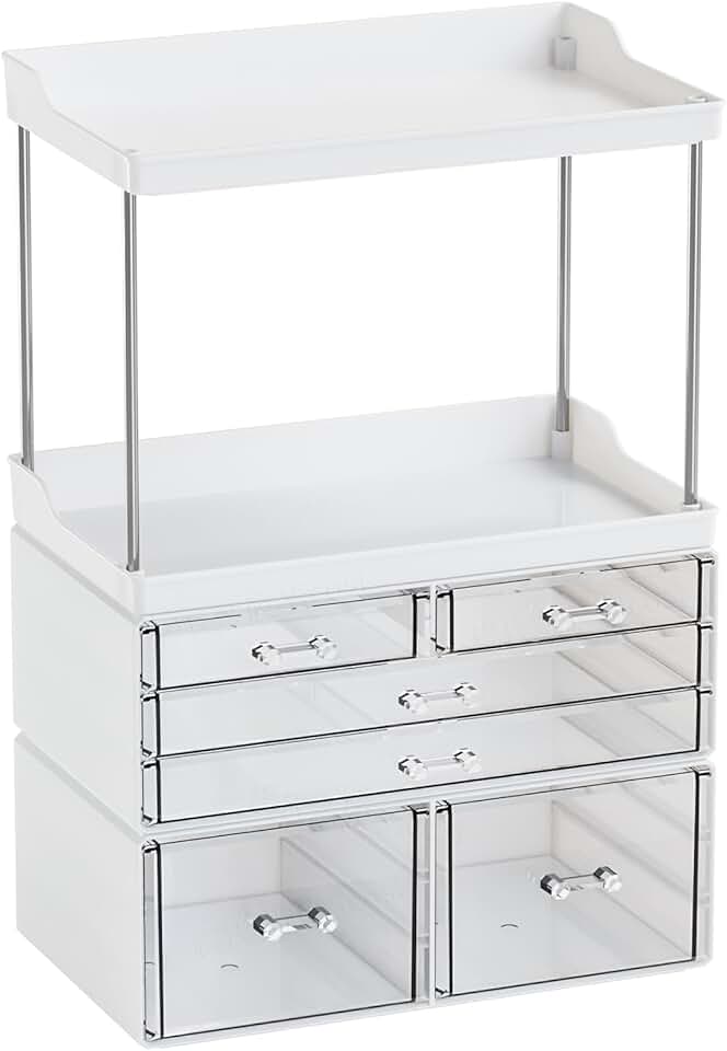 Bathroom and vanity storage organizer with drawers
