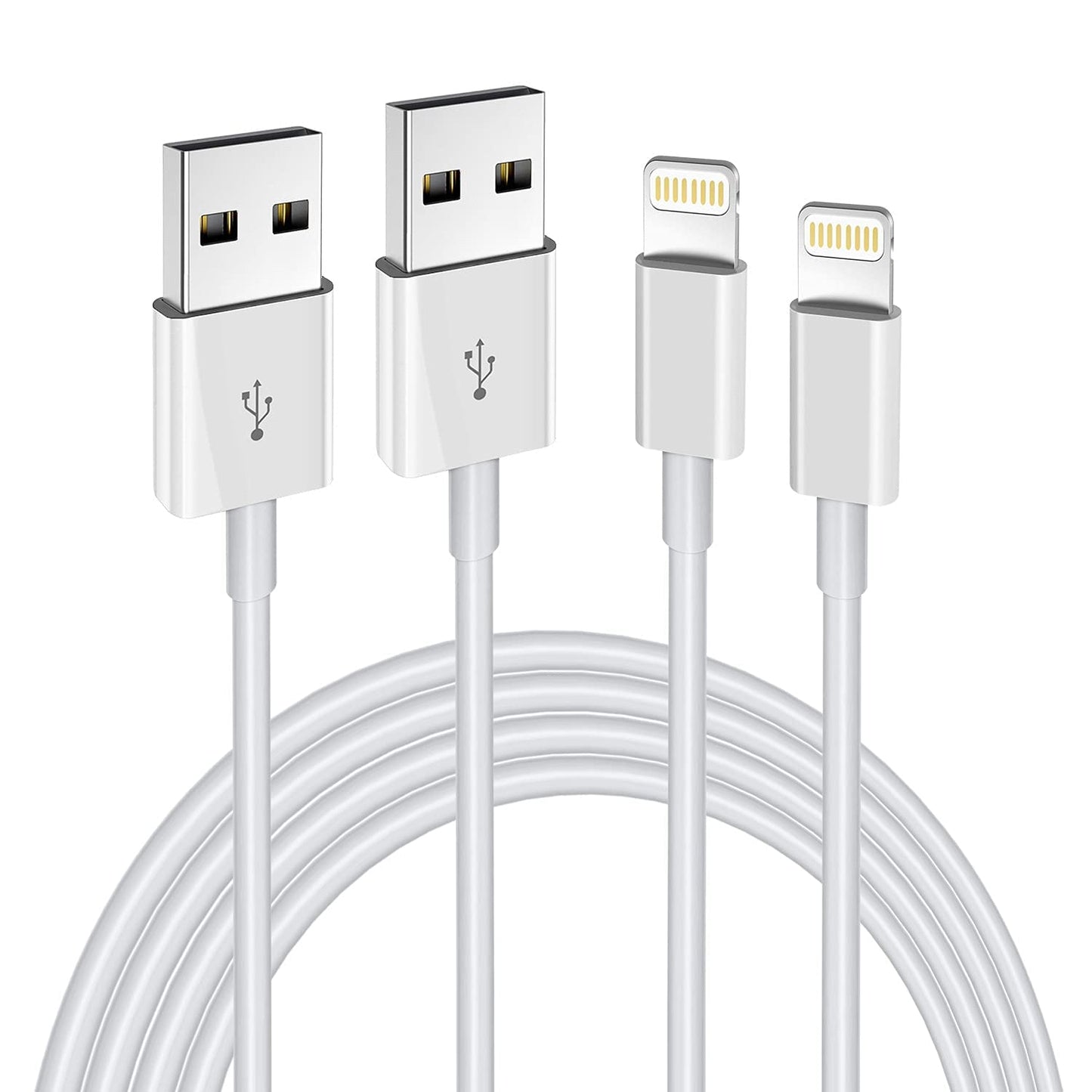 iPhone Charger Lightning Cable,2 Pack Apple MFi USB iPhone Fast Chargering Cord,Data Sync Transfer for 13/12/11 Pro Max Xs X XR 8 7 6 5 5s iPad iPod More Model Cell Phone Cables