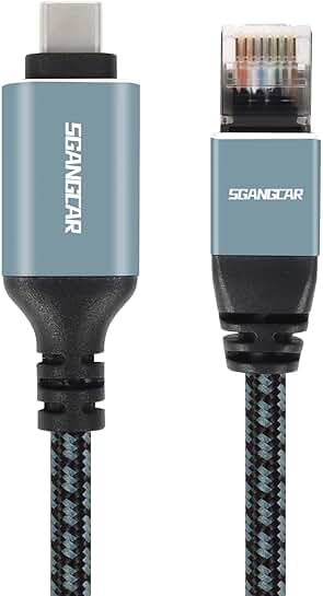 75 Feet USB C to Ethernet Cable for Laptop and PC