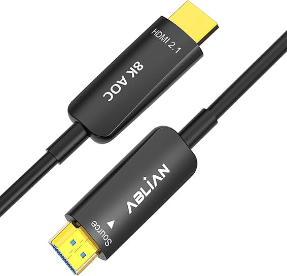 30 ft 8K Fiber Optic HDMI Cable, 48Gbps, High Speed