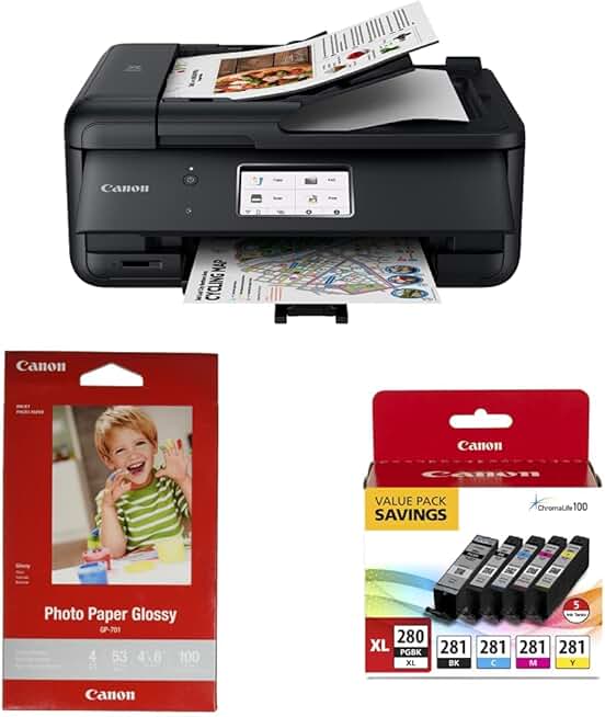 All-in-One Printer with Photo Paper and Ink Pack