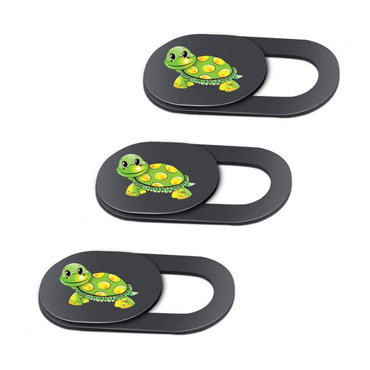 Three Ultra Thin Webcam Covers with Turtle Design