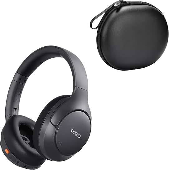 Hybrid Active Noise Cancelling Wireless Headphones with Case