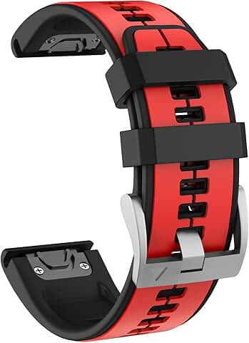 Soft silicone 20mm watch band for 7S, 6S, 5S, and Epix Pro
