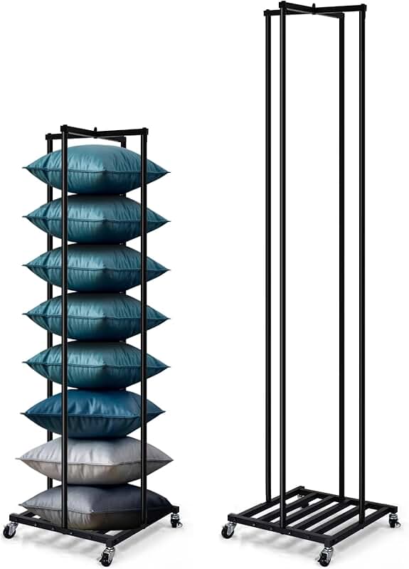 Retractable Pillow and Blanket Storage Rack