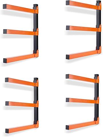 Wood Wall Mount Organizer with 3 Levels, 4 Pack