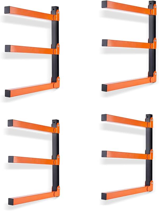 Wood Wall Mount Organizer with 3 Levels, 4 Pack