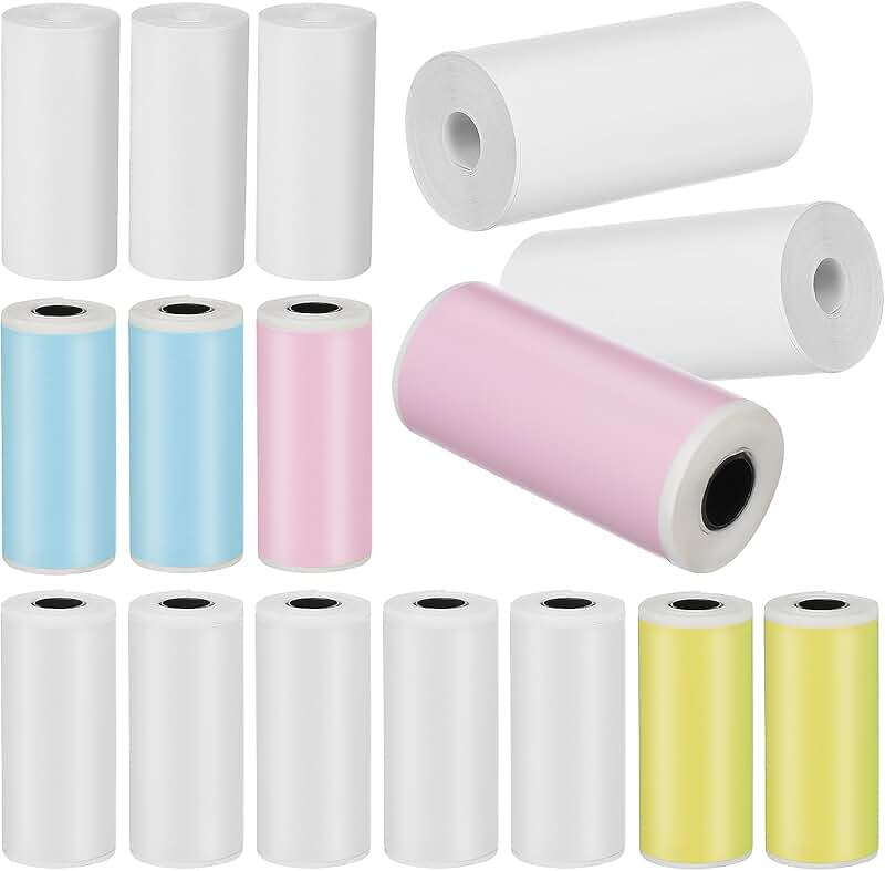 Thermal Label Paper Rolls 5-Pack for Office and School