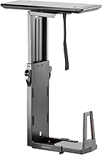 Adjustable Under Desk CPU Mount with Sliding Track