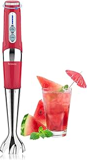 Rechargeable Cordless Hand Blender with 21 Speeds