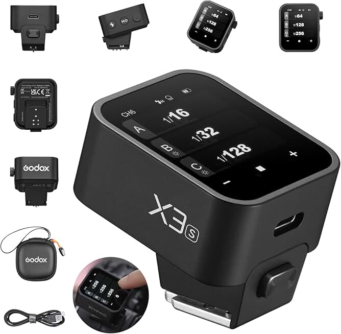 Wireless Flash Trigger with OLED Touchscreen and Quick Charge