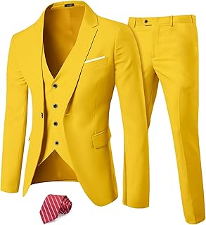 Men's Slim Fit 3-Piece Suit for Wedding and Business