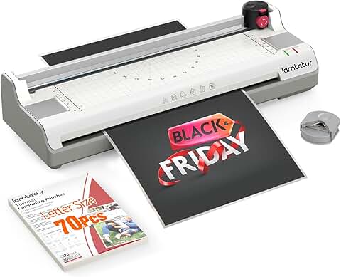 11x17 Laminator with 70 Sheets, Cutter, and Corner Rounder