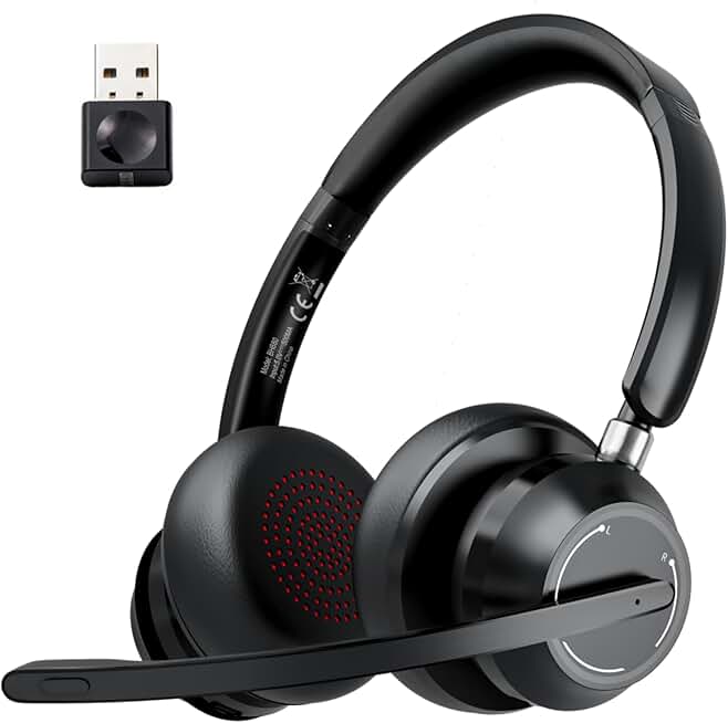 Wireless Bluetooth Headphones with Microphone and Noise Cancellation