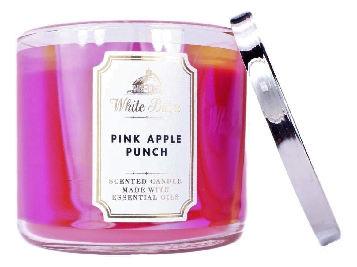 Pink Apple Punch 3 Wick Scented Candle with Essential Oils 14.5 oz  411 g