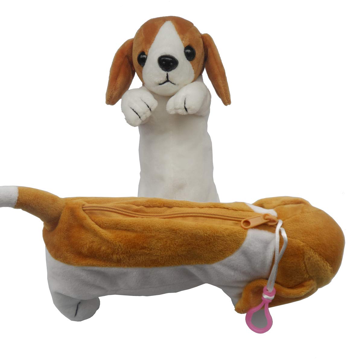 Cute Plush Cartoon Dog Pencil Case and Cosmetic Bag