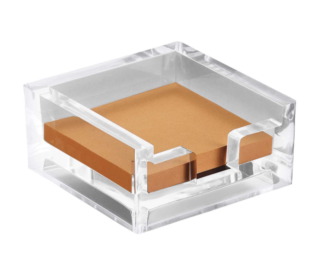3x3 Clear Acrylic Notepad Holder for Desk Organization