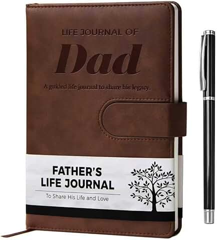 Dad's Life Story Leather Journal